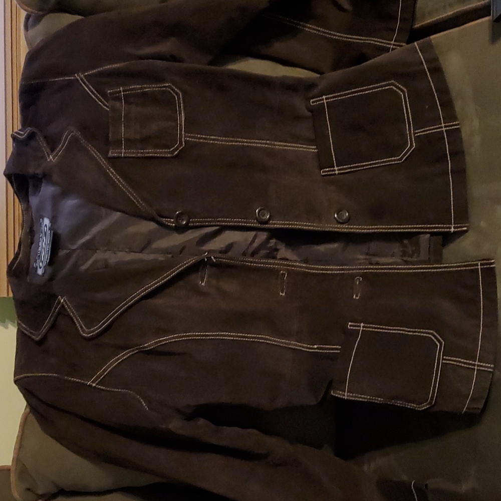 Leather jacket.